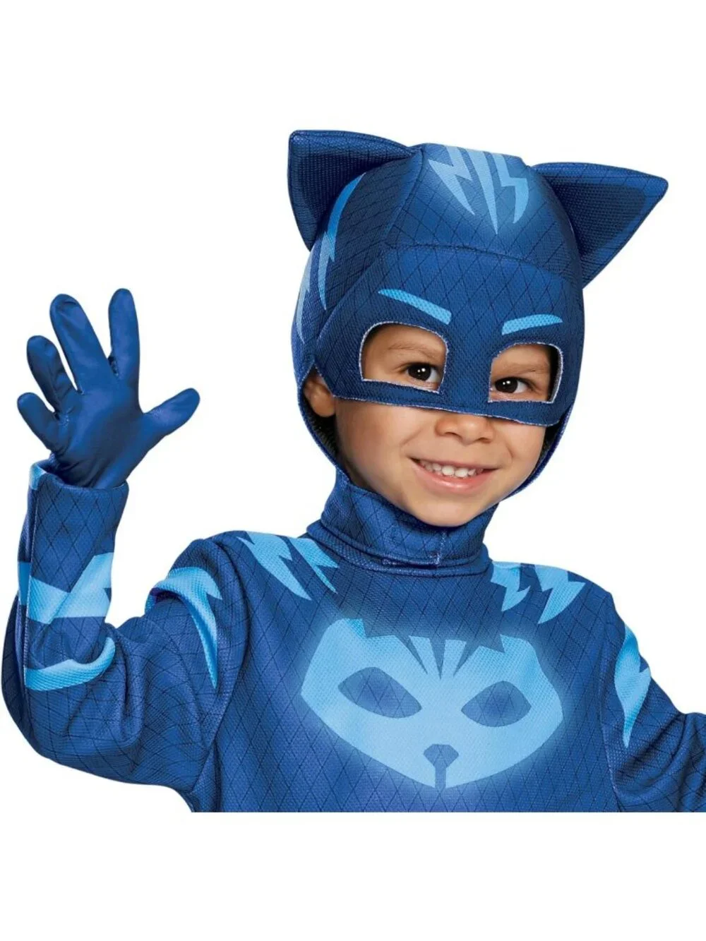 Glow-in-the-Dark Catboy Costume Jumpsuit & Mask for Toddler 3T-4T, Fun Dress-Up